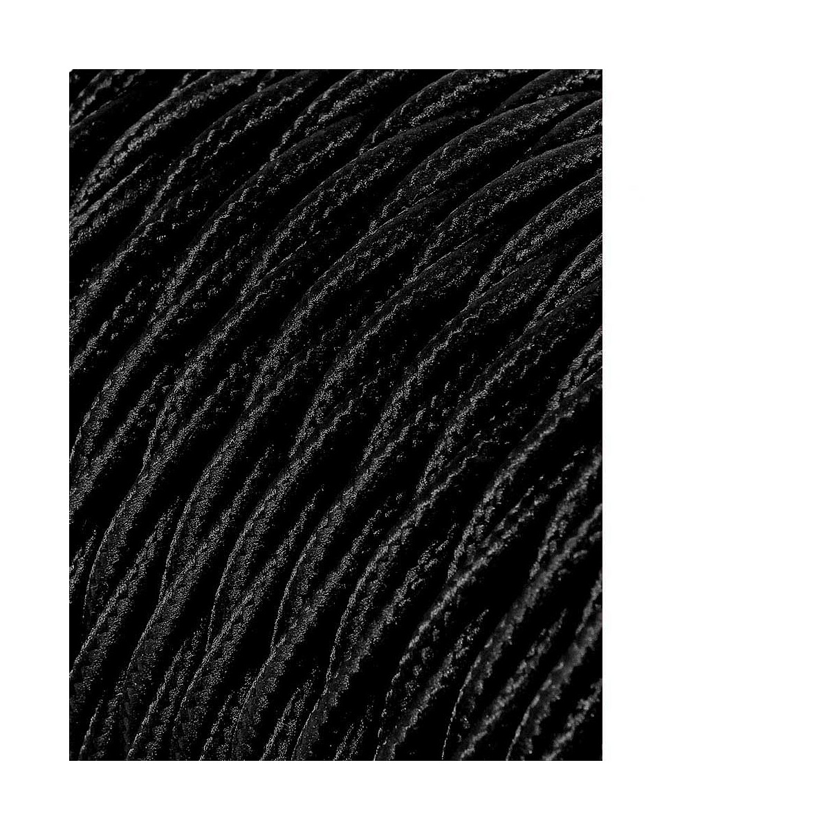 Cable textil trenzado 2x0,75mm c-41 negro seda 25m