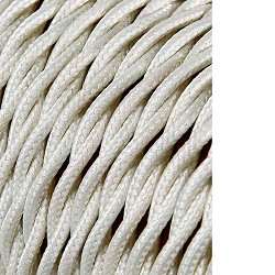 Cable textil trenzado 2x0,75mm algodon 25m