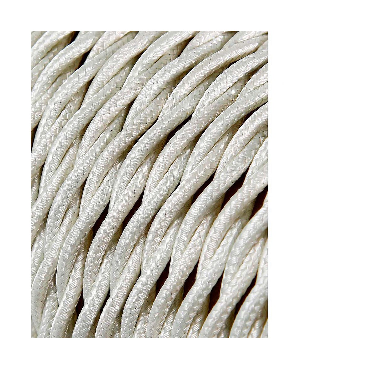 Cable textil trenzado 2x0,75mm algodon 25m