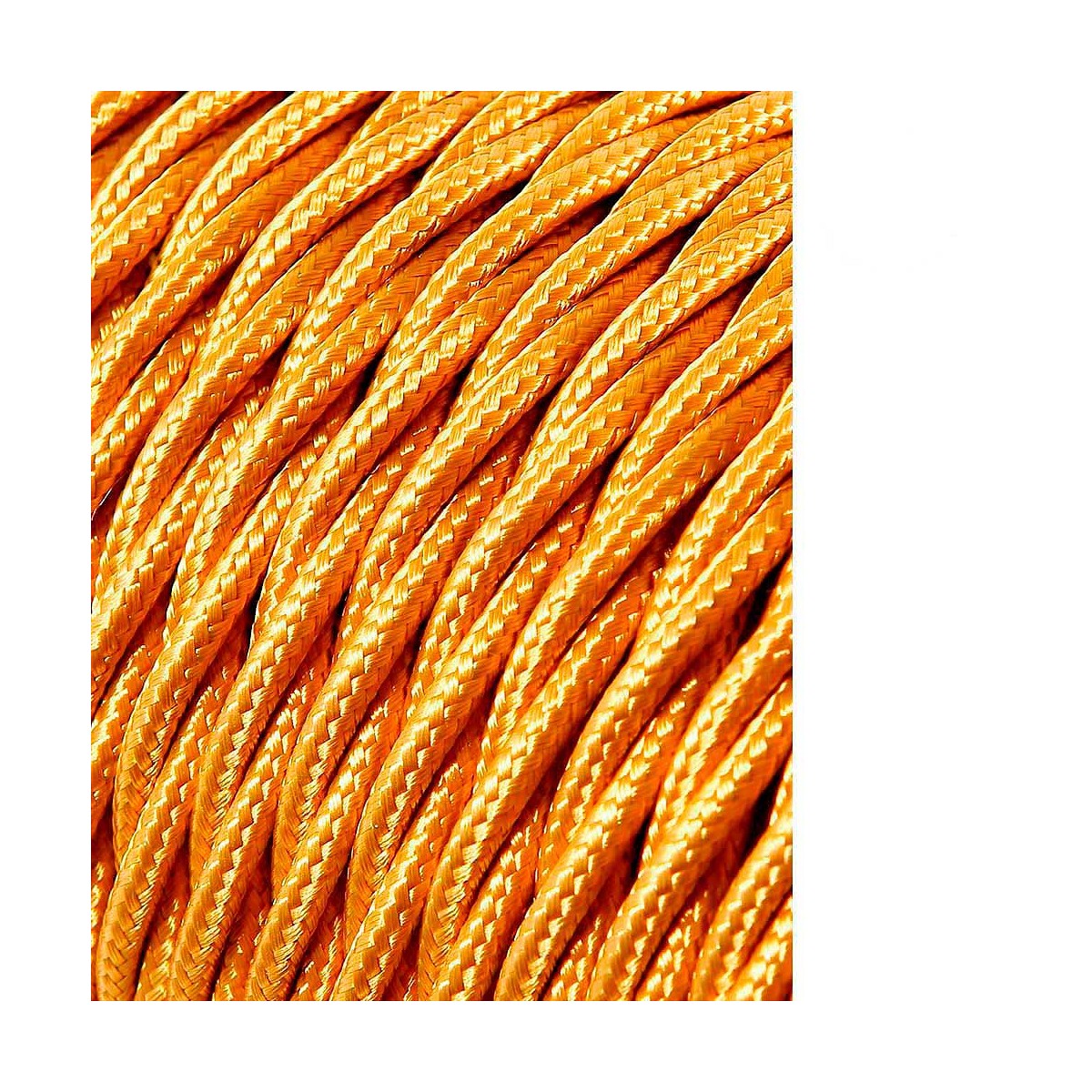 Cable textil trenzado 2x0,75mm c-45 oro mate seda 25m