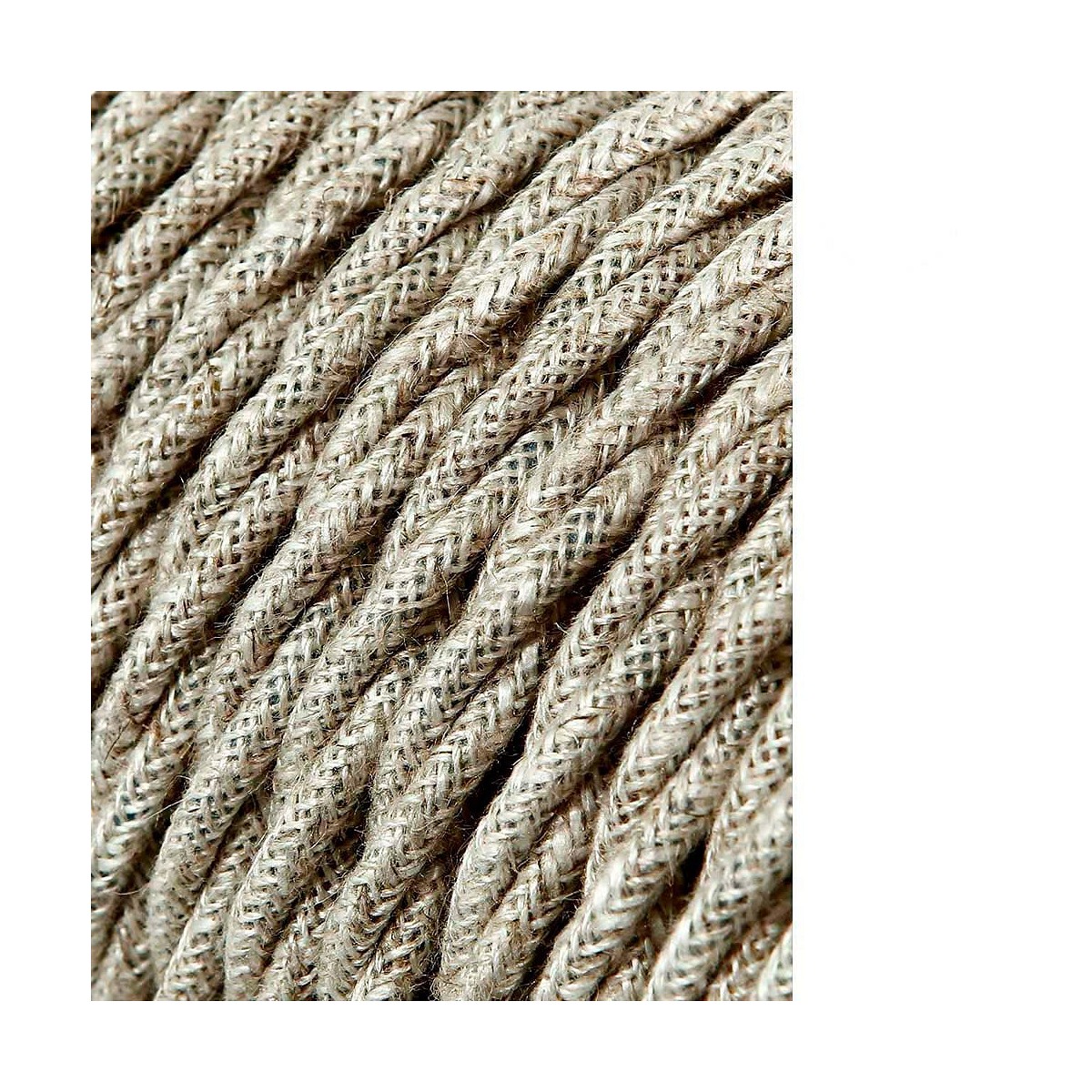 Cable textil trenzado 2x0,75mm lino 25m