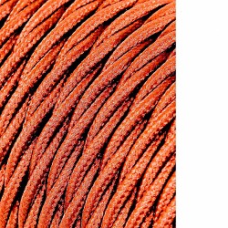 Cable textil trenzado 2x0,75mm c-20 marron seda 25m