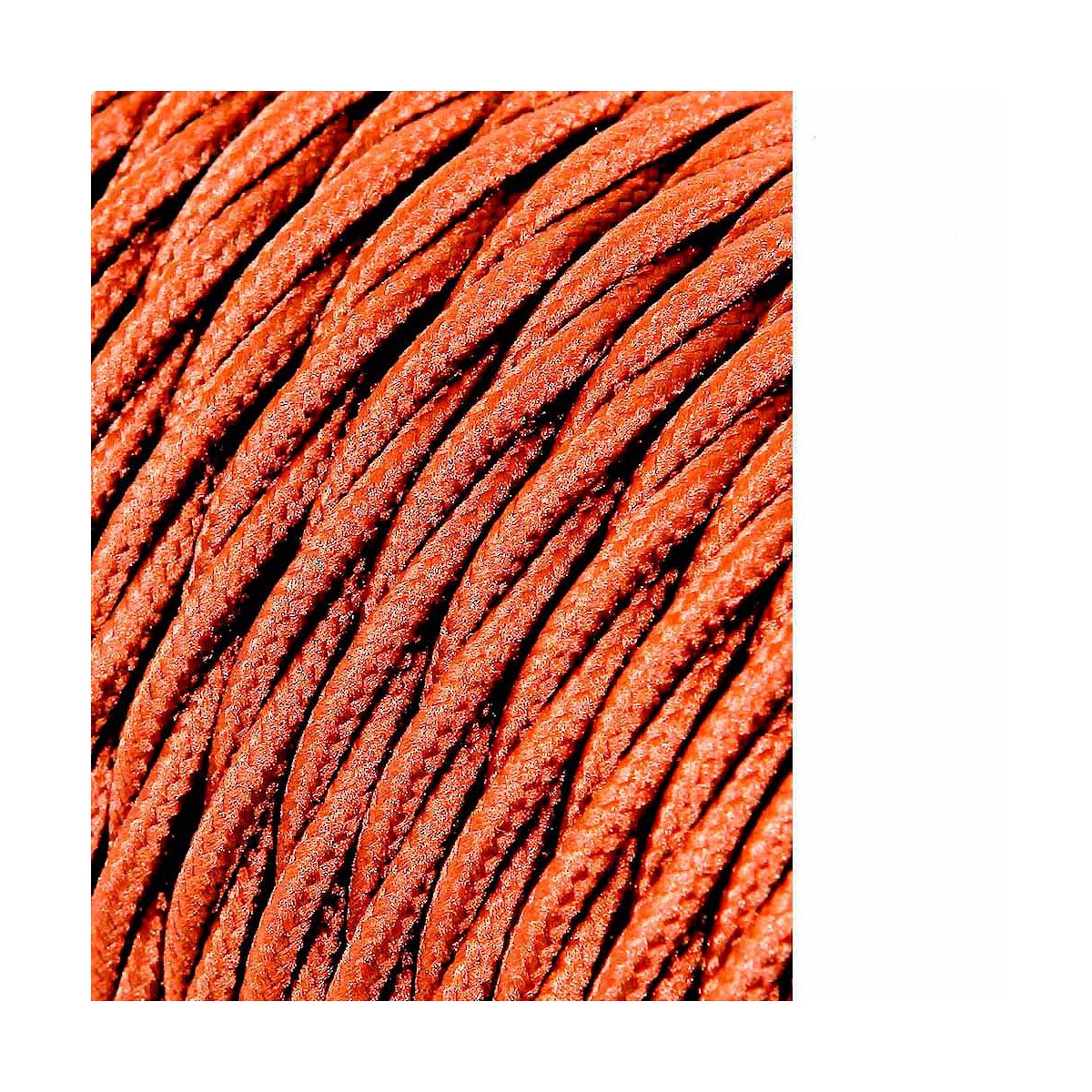 Cable textil trenzado 2x0,75mm c-20 marron seda 25m