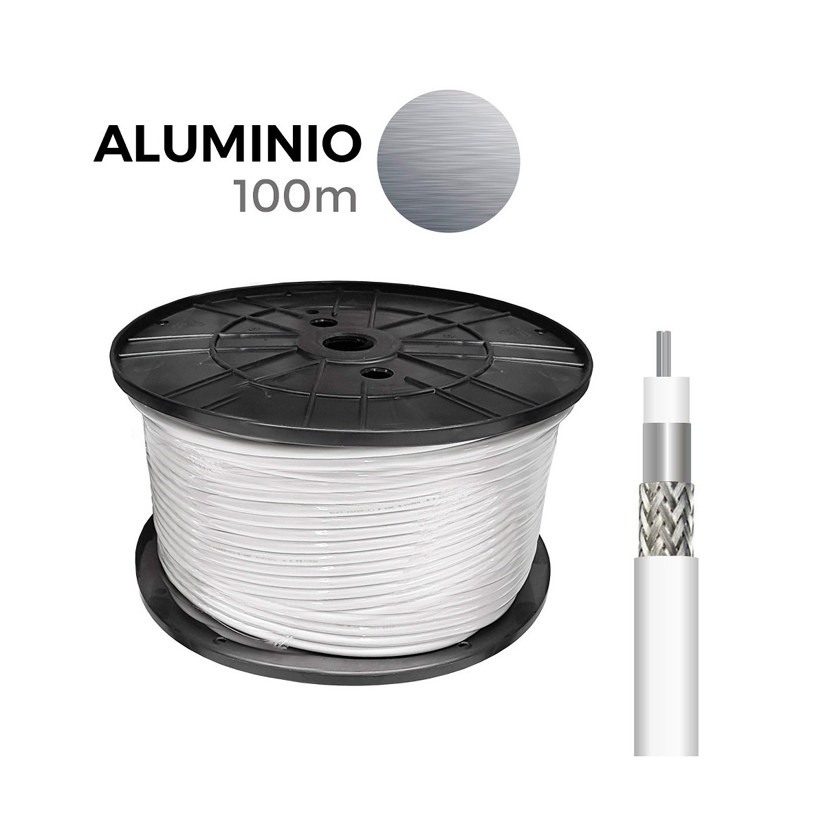 Cable coaxial apantallado aluminio edm euro/m