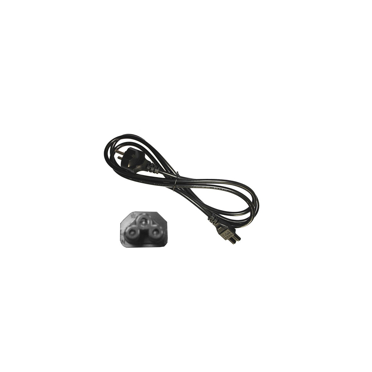 Cable de alimentador para portatil negro 2m