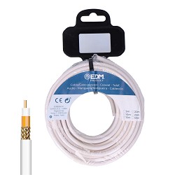 Carrete cable coaxial apantallado 100% cobre 5m edm