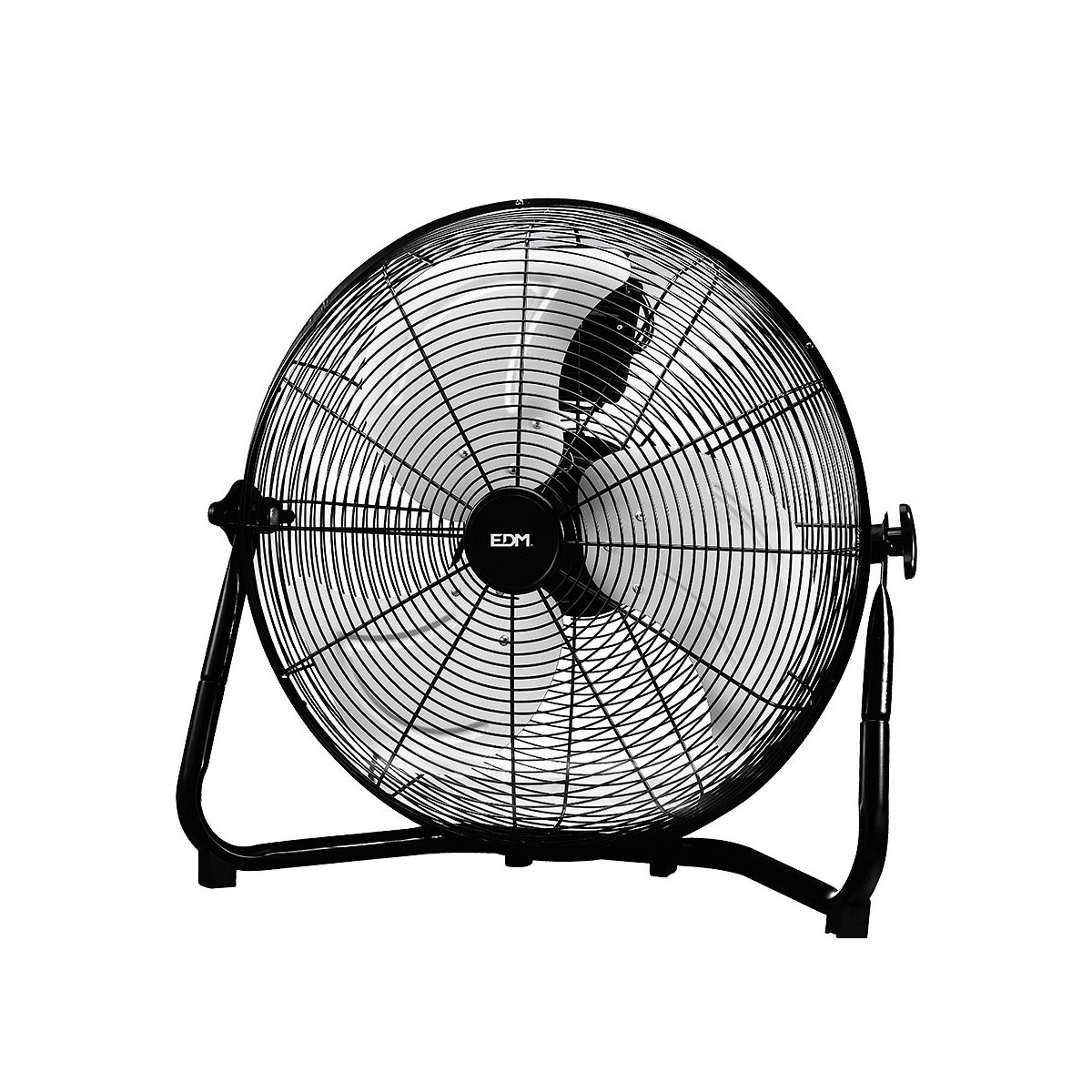 Ventilador industrial de suelo. color negro 120w aspas: ø50x58cm edm