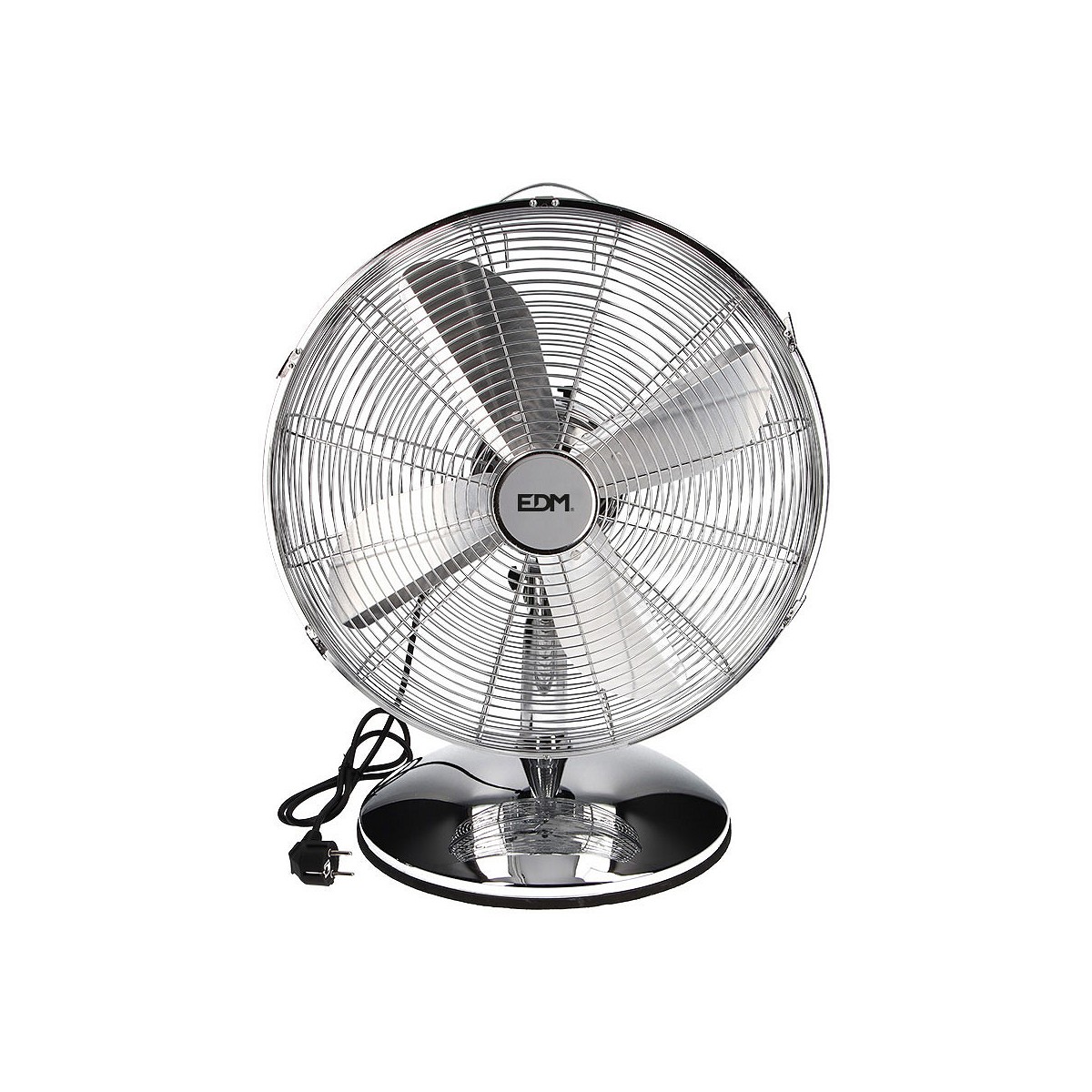 Ventilador de sobremesa. color cromado. potencia: 60w aspas: ø40cm edm