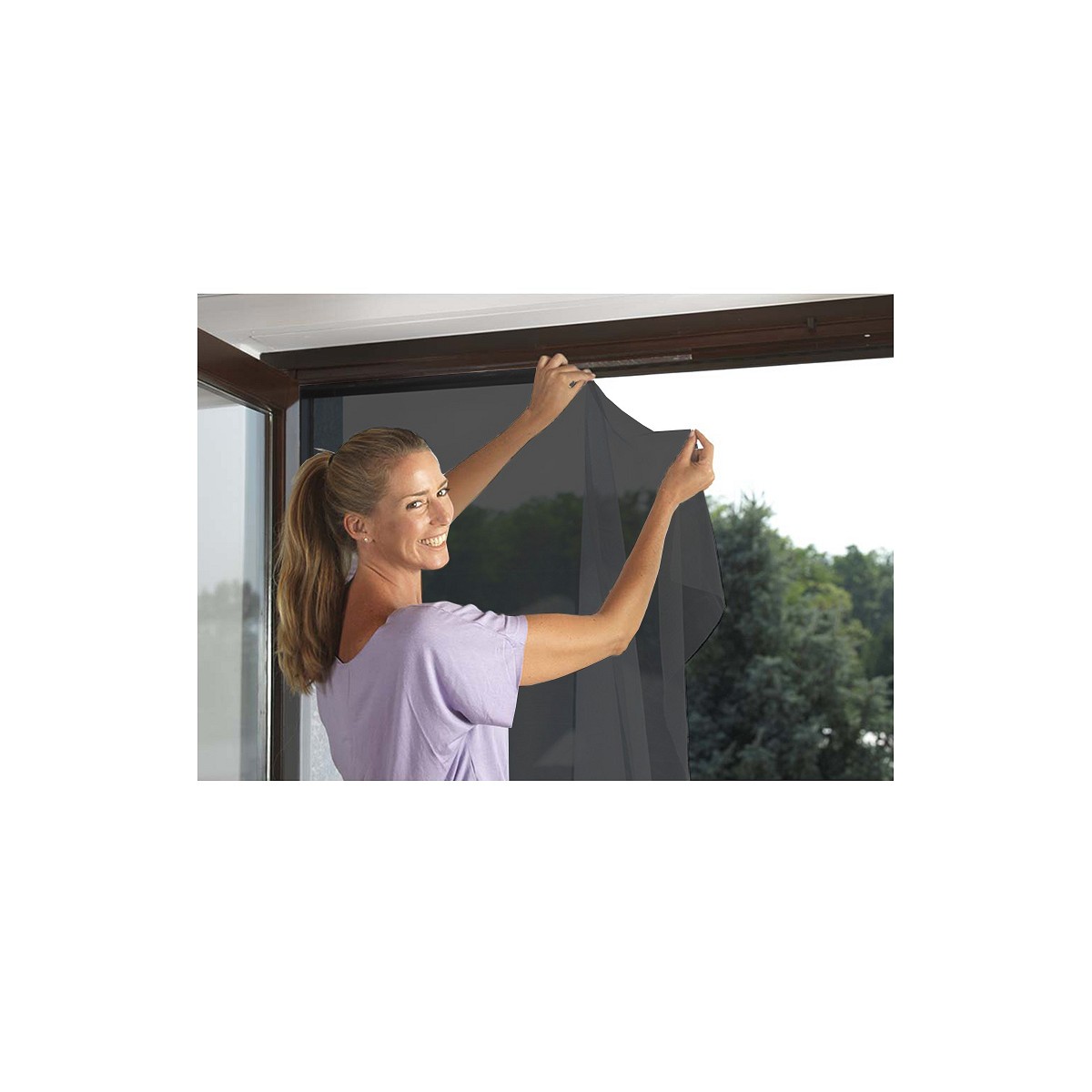 Mosquitera para ventanas 1 pieza 130x150cm (incluye velcro)