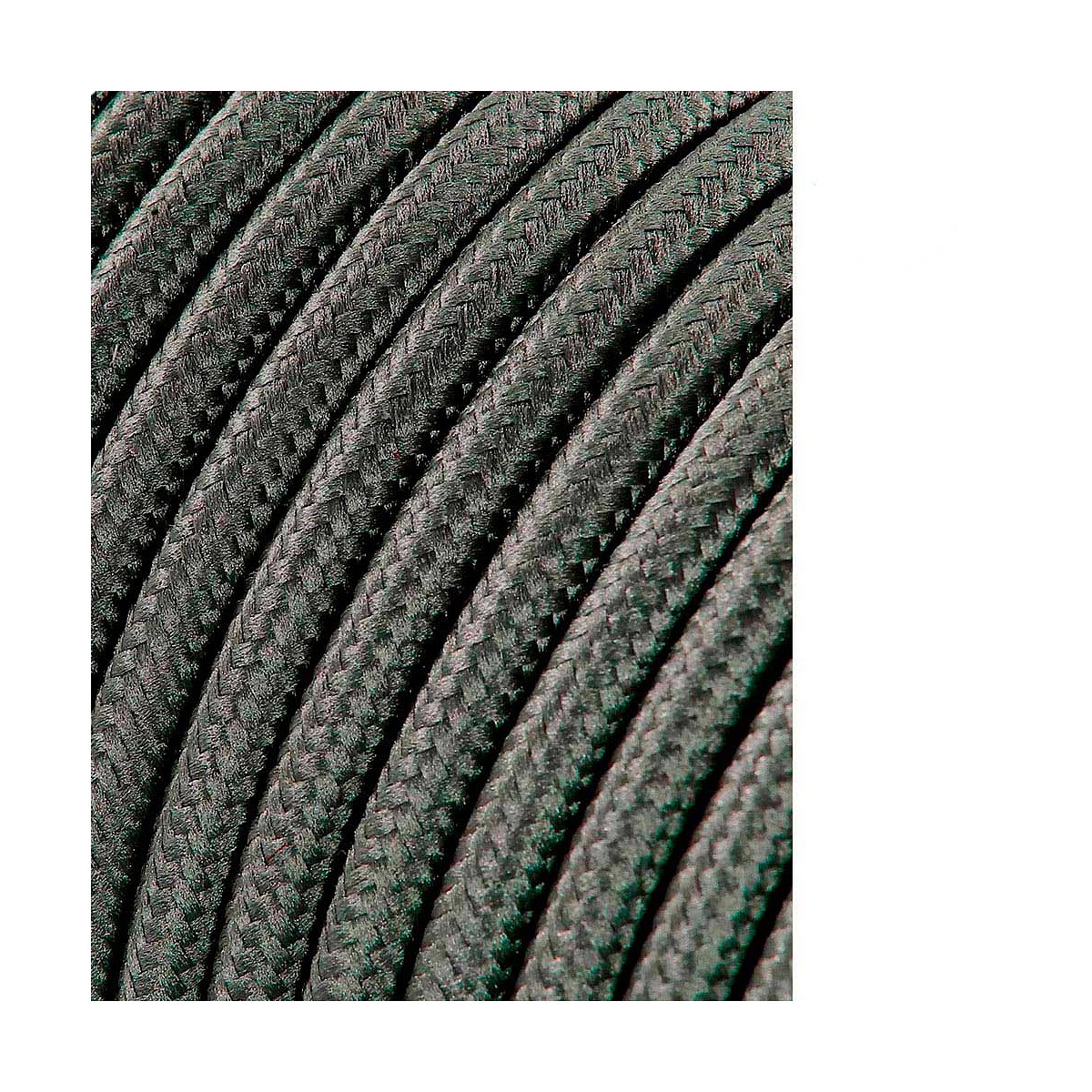 Cable cordon tubulaire 2x0,75mm c63 gris oscuro 25m