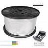 Carrete cable manguera plana blanca 3x1mm 300m (audio) (bobina grande ø400x200mm)