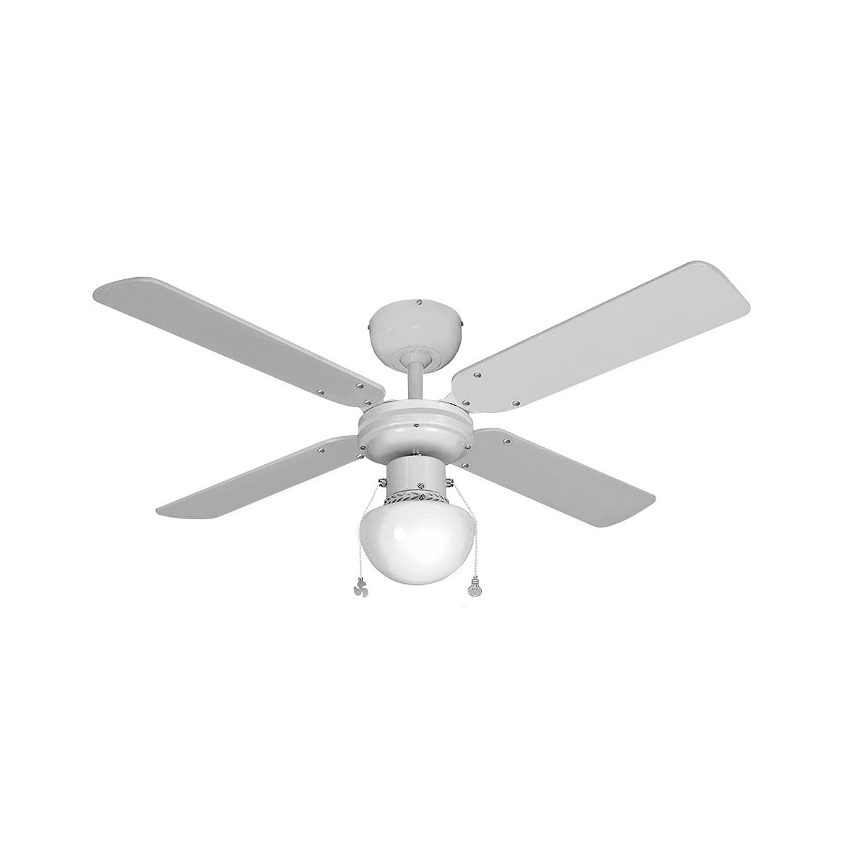 Ventilador de techo modelo caribe. color blanco. potencia: 50w aspas: ø102cm edm