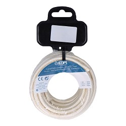 Cable cordon tubulaire 2x0,75mm c15 beige 5m