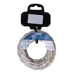 Cable textil trenzado 2x0,75mm lino 5m