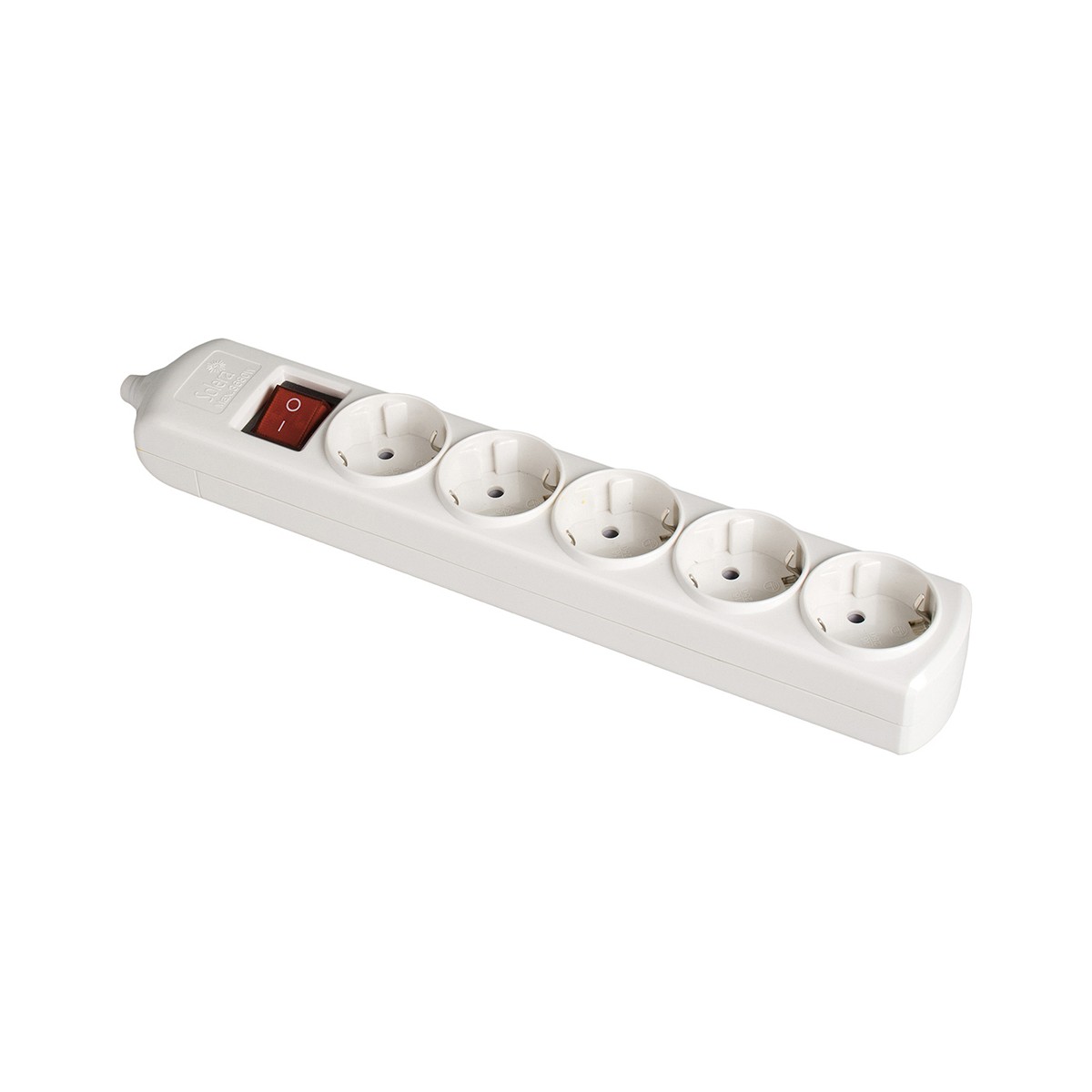 Base bipolar 5 tomas con t/tl 10/16a 250v blanco + interruptor luminoso solera 8005il