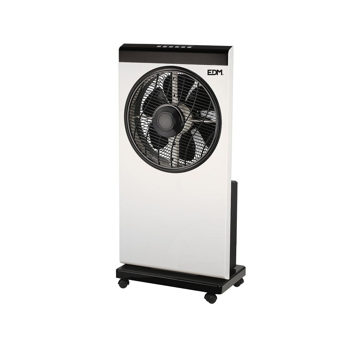 Ventilador nebulizador con mando a distancia. color blanco/negro. potencia: 80w aspas: ø30cm 39x24x84cm edm