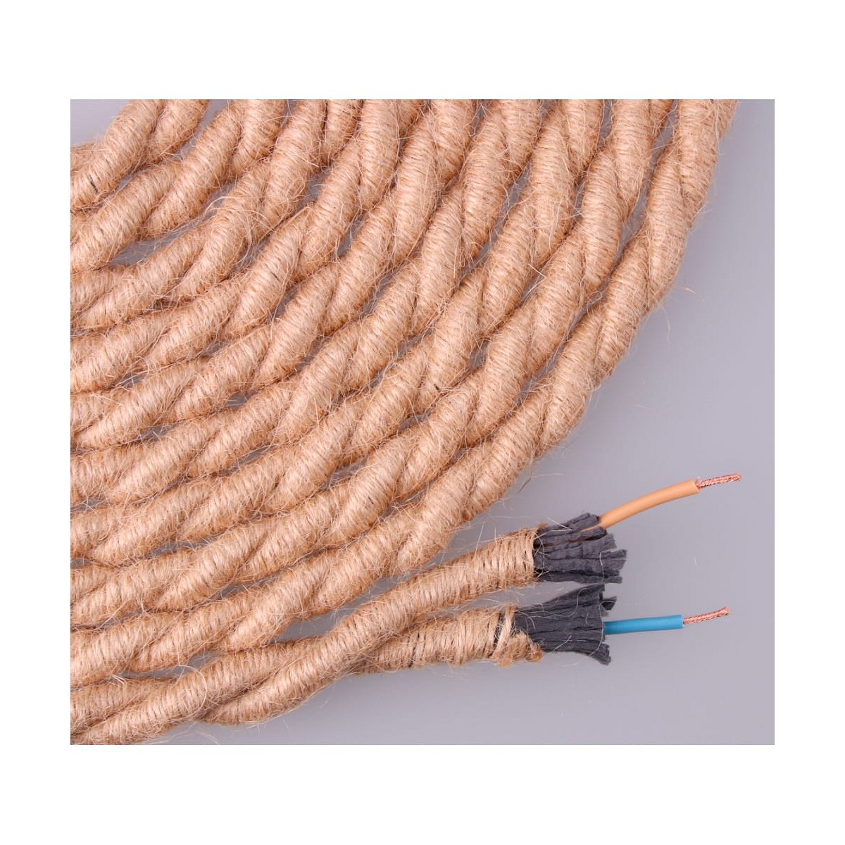Cable de cuerda de yute trenzado 2x0,75mm 20m euro/m