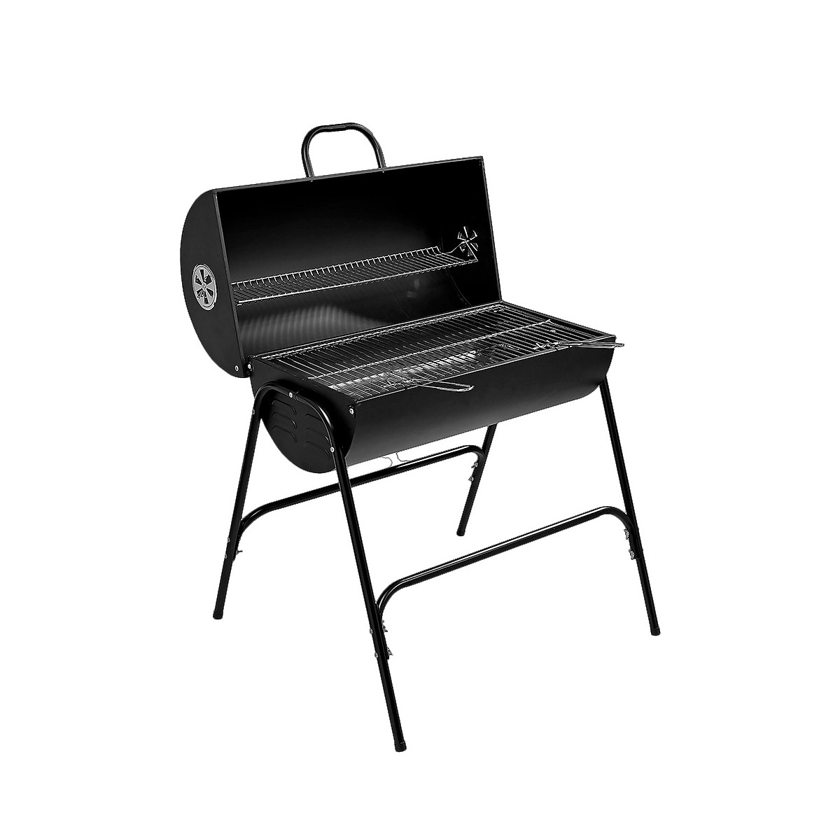 Barbacoa xl de carbon. color negro 79x71x90cm edm