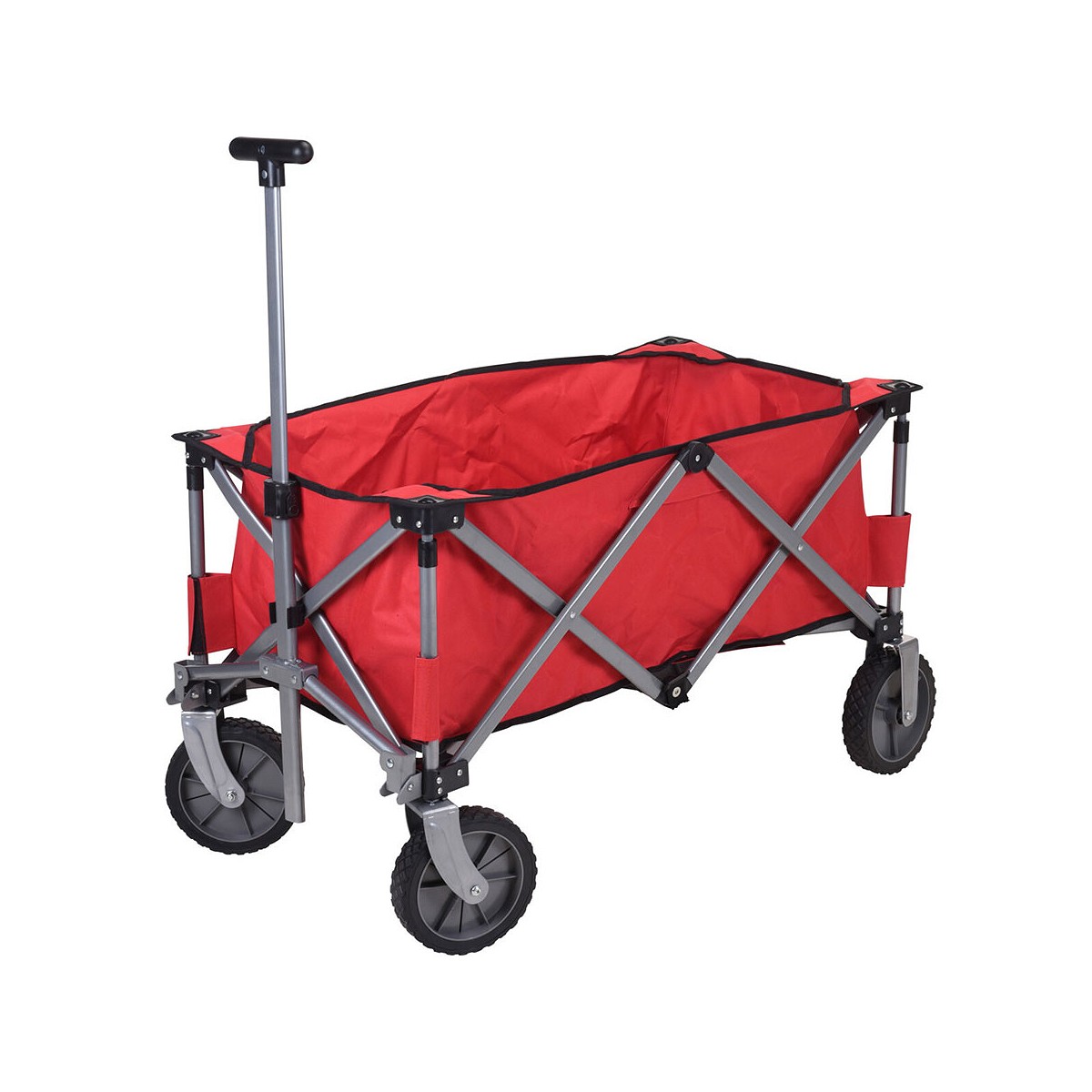 Carro de playa plegable 79x107x54cm color rojo