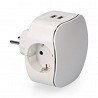 Adaptador triple schuko con 2 tomas usb 2100mah perfil iluminado (retractilado) edm