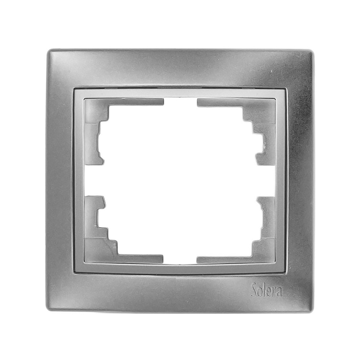 Marco para 1 elemento plata 83x81x10mm. serie europa solera erp71au