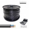 Carrete cable manguera plana negra 2x1,5mm 400m (audio) (bobina grande ø400x200mm)