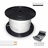 Carrete cable paralelo (audio) 2x0,50mm blanco 2000m (bobina grande ø400x200mm)