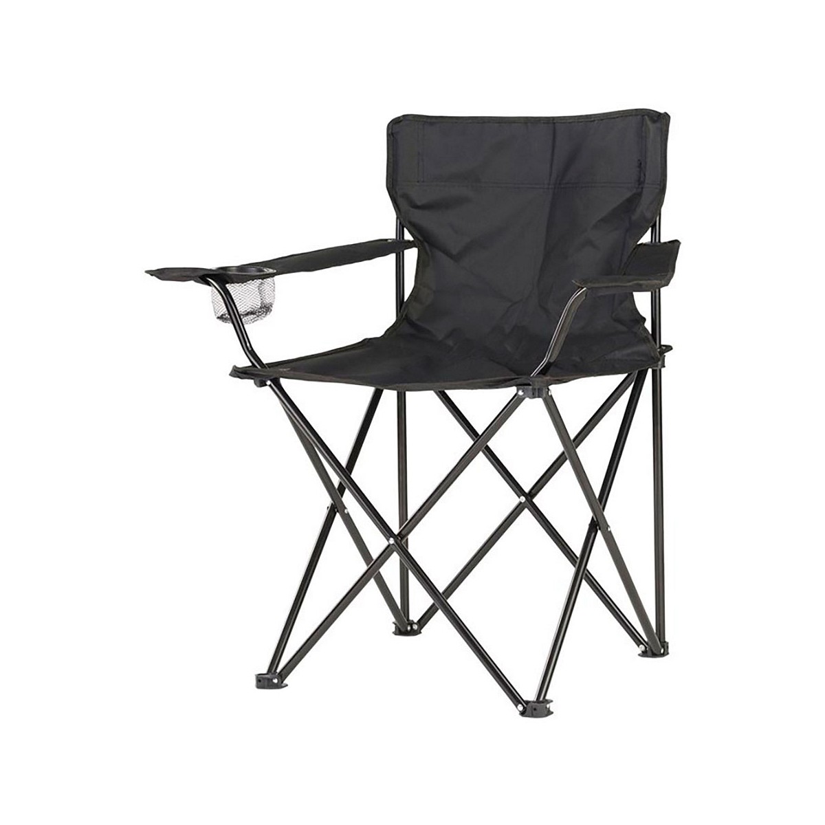 Silla plegable de camping 80x83,5x51cm color negro