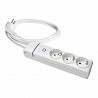 Base múltiple 3 tomas t/tl + interruptor luminoso. 1.5m de cable 8013pil solera