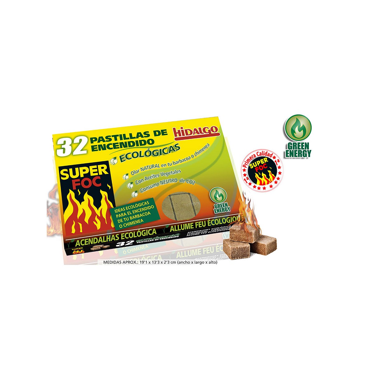 Pack 32 unid. pastillas ecologicas 08100 super foc