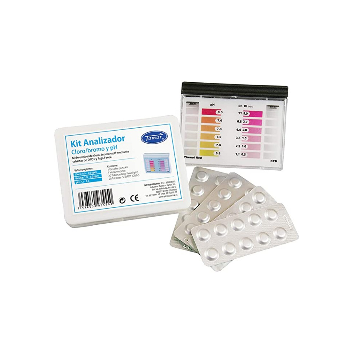 Kit test dpd1 cloro, bromo y ph 1175600000 tamar