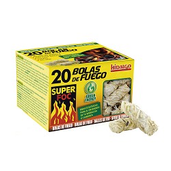 Caja con 20 bolas de fuego de encendido ecológicas super foc