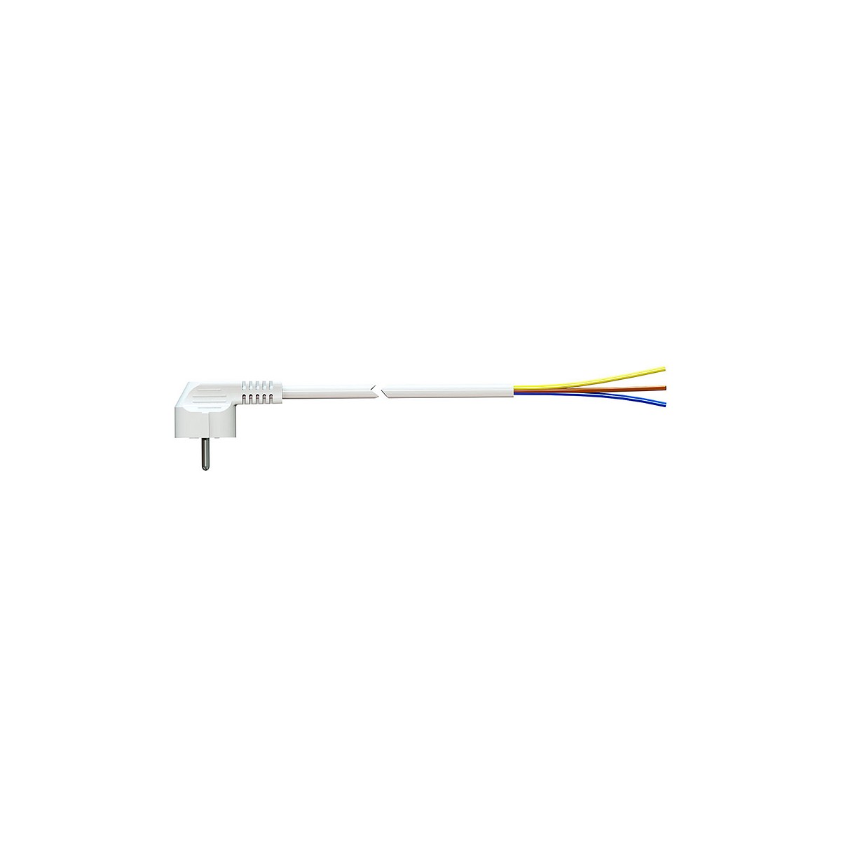 Cable con clavija schuko 2m 3x1.5mm 4,8mm 16a 250v t/tl blanco. solera 7000/2.