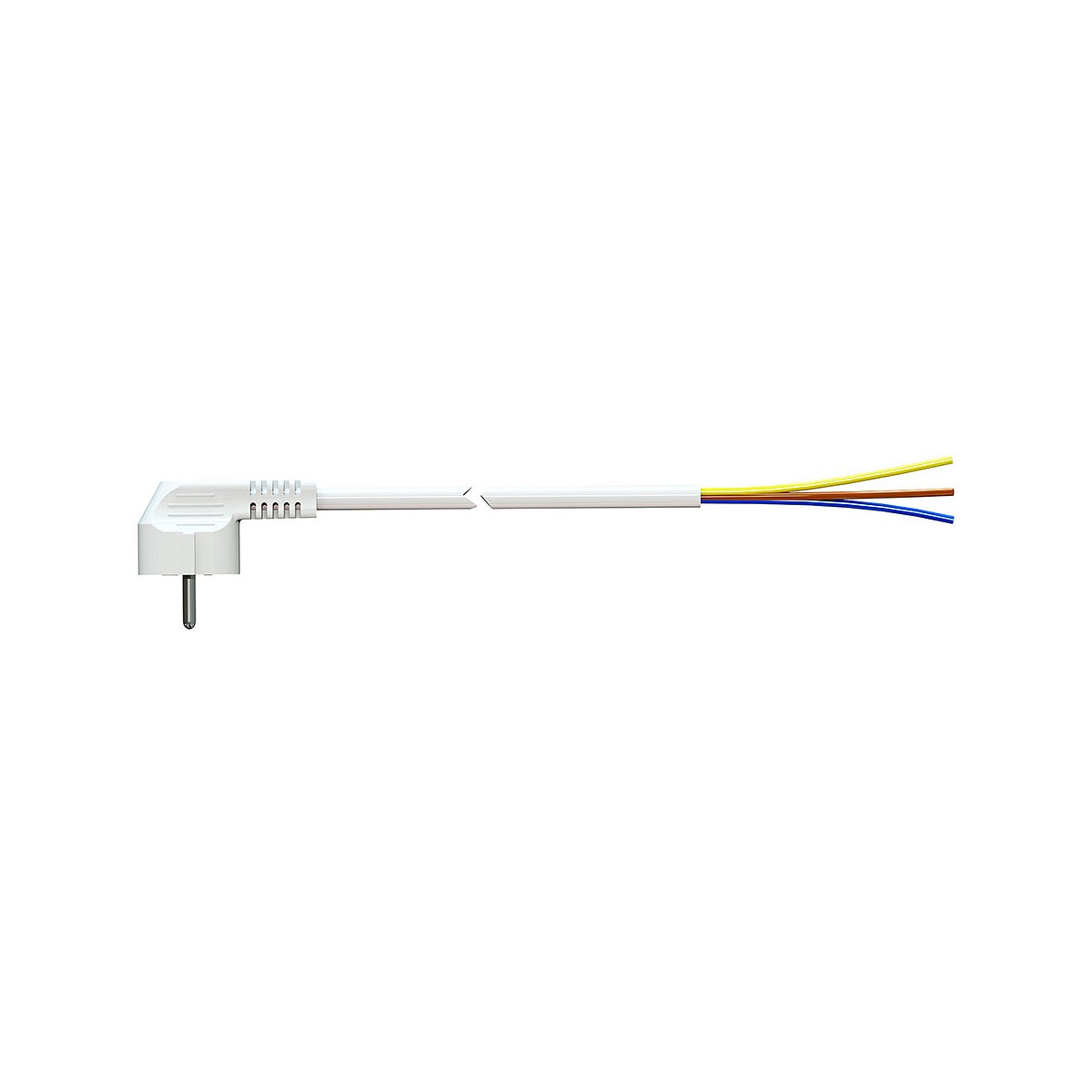 Cable con clavija schuko 5m 3x1,5mm 4,8mm 16a 250v t/tl blanco. solera 7000/5.