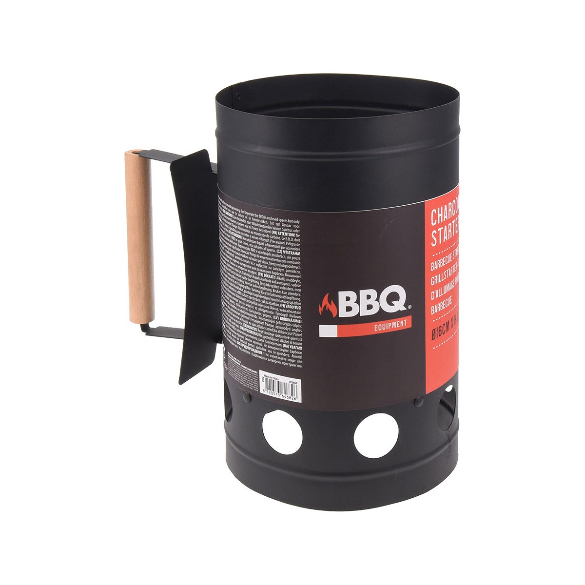 Arrancador para barbacoa 27cm, zinc color negro