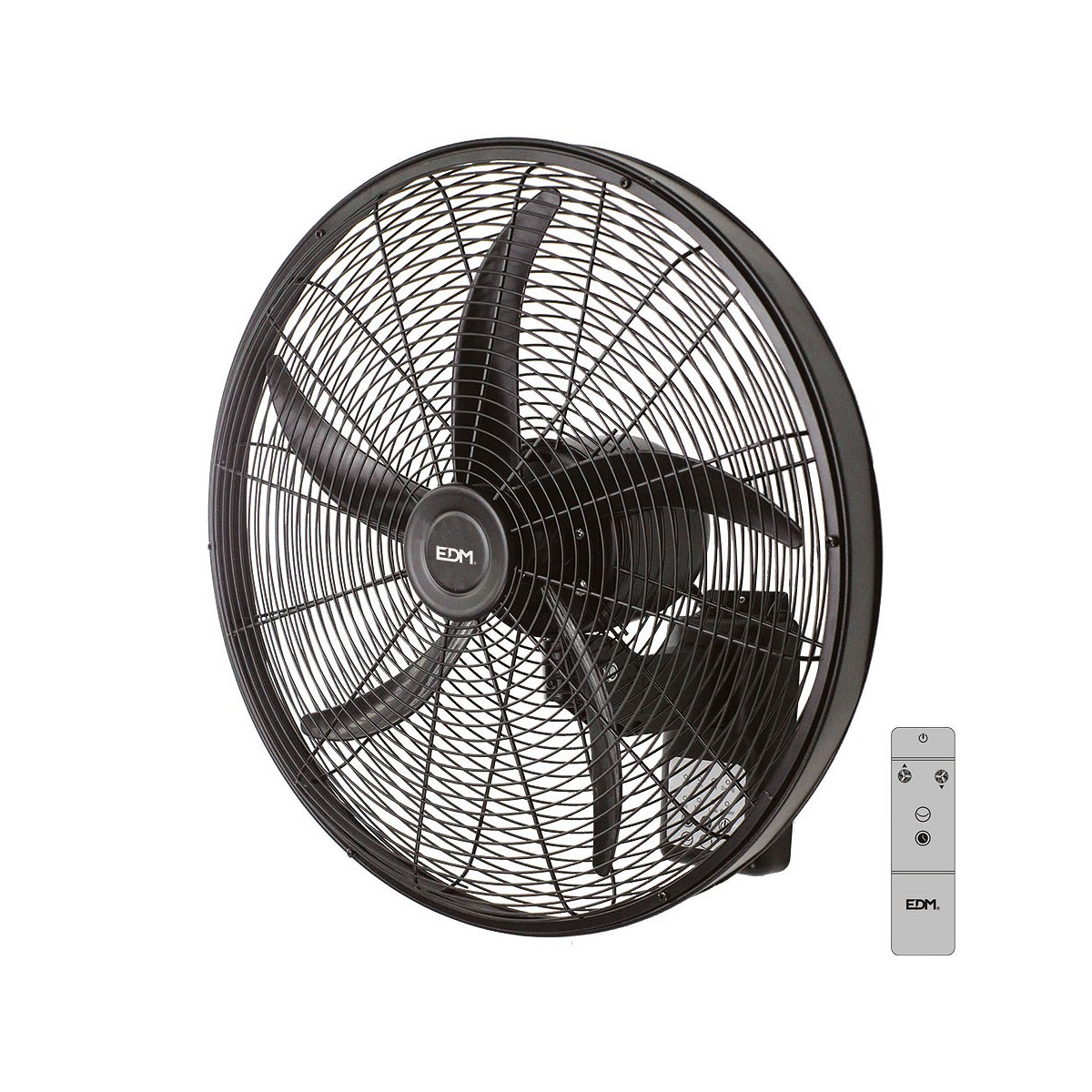 Ventilador pared 100w 50cm con mando edm