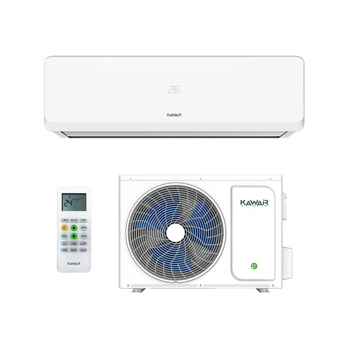 Aire acondicionado split con wifi 1x1 kawair 4.0 dc 3.5kw