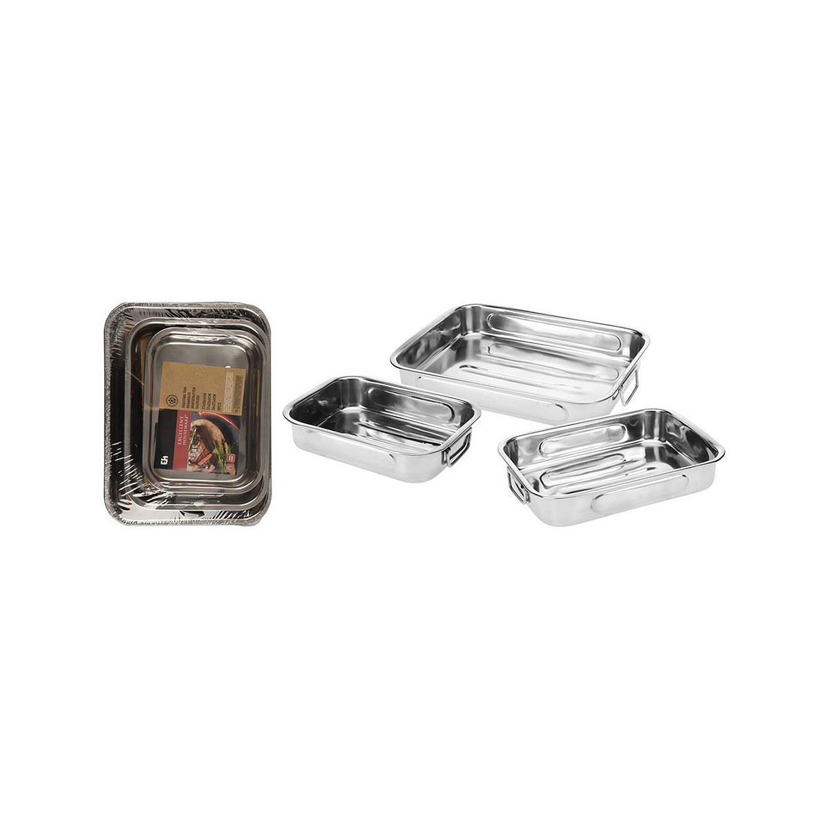 Set 3 bandejas inox, a12402130, excellent houseware