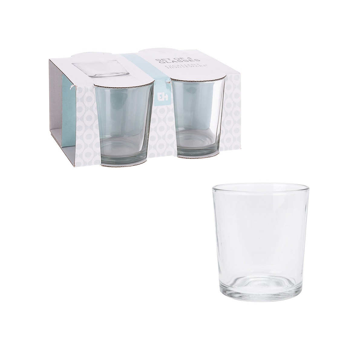 Set 4 vasos agua 280ml, ye6000410, excellent houseware