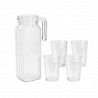 Set botella + 4 vasos vidrio, ye9000500, excellent houseware