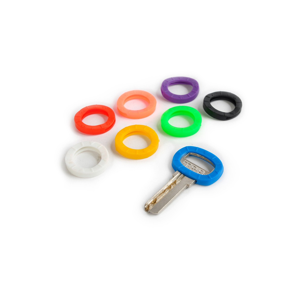 Pack 20 arandelas plastico marcador de llaves (colores surtidos)