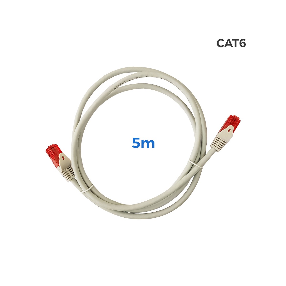 Cable utp cat.6 latiguillo rj45 cobre lszh gris 5m