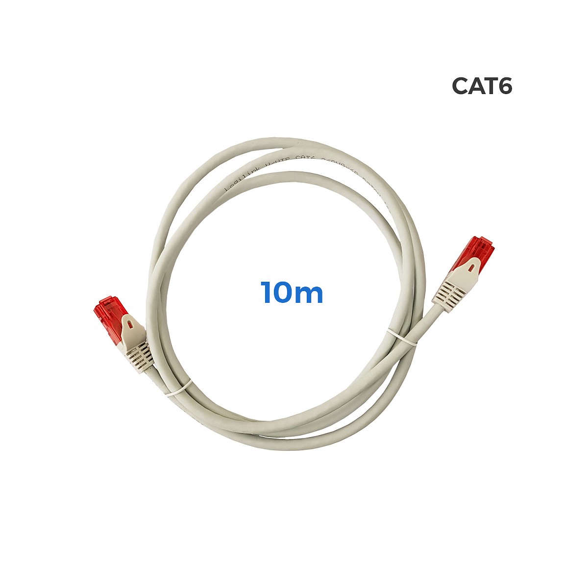 Cable utp cat.6 latiguillo rj45 cobre lszh gris 10m