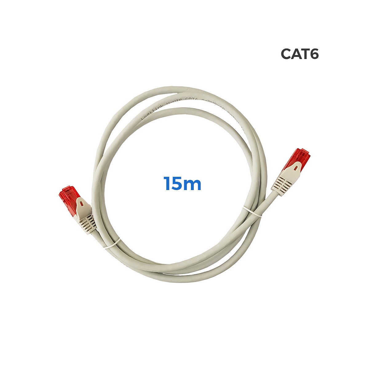 Cable utp cat.6 latiguillo rj45 cobre lszh gris 15m