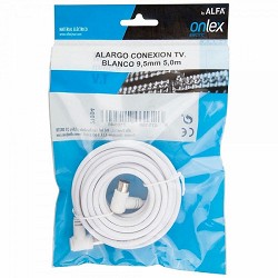 Compra ALARGO TV ONLEX 9,5MM APANTALLADO BLANCO 5 MTS al mejor precio