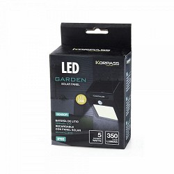 Compra APLIQUE LED COB SOLAR KORPASS CON SENSOR 5W LUZ FRÍA al mejor precio