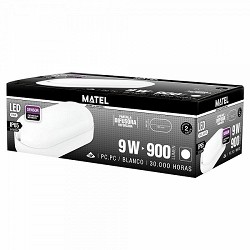 Compra APLIQUE LED OVAL EXTERIOR MATEL SENSOR 9W FRÍA BLANCO al mejor precio