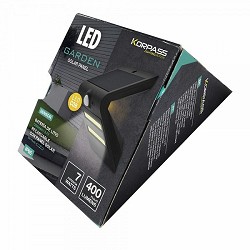 Compra APLIQUE LED SOLAR KORPASS SENSOR 7W NEGRO FRÍA al mejor precio