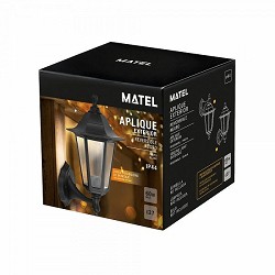 Compra APLIQUE NEGRO EXTERIOR IP44 E27 MATEL REVERSIBLE al mejor precio