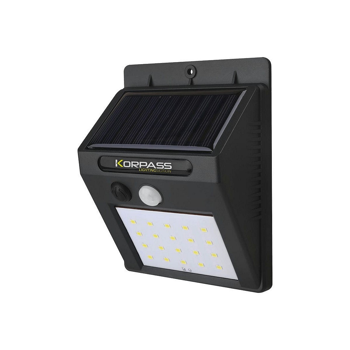 Compra APLIQUE SOLAR LED KORPASS CON SENSOR 3W LUZ FRÍA al mejor precio